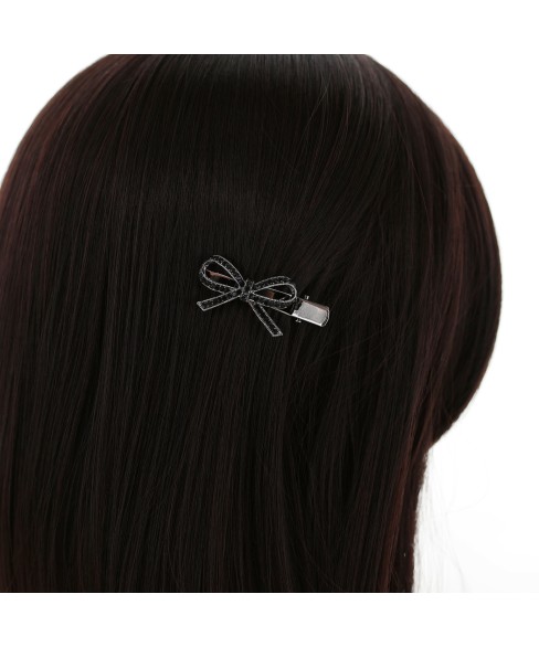 Crystal Rhinestone  Bow Pinch Cilp