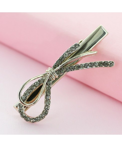 Crystal Rhinestone  Bow Pinch Cilp