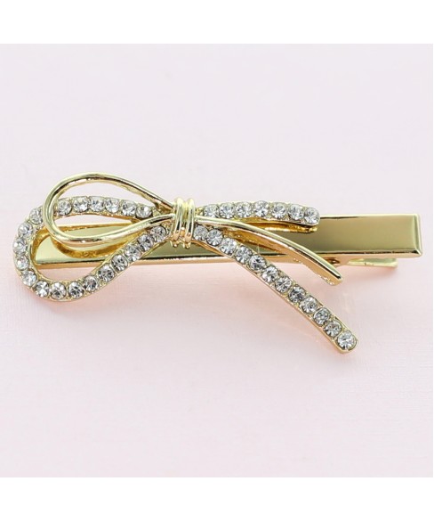 Crystal Rhinestone  Bow Pinch Cilp