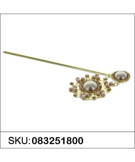 Drop Faux Pearl & Crystal Hair Stick