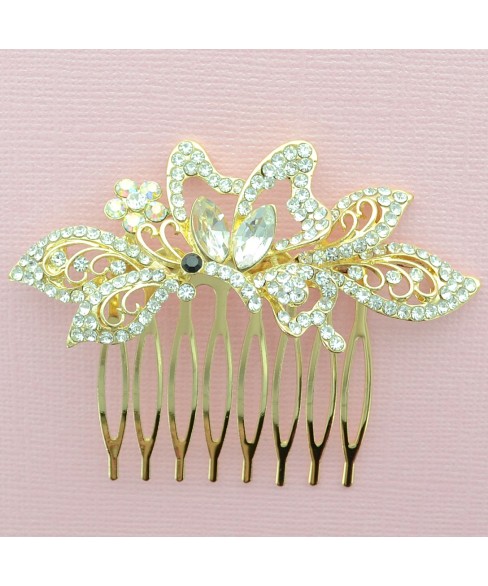 Crystal Butterfly Hair Comb