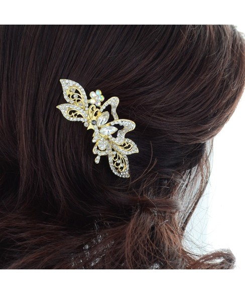 Crystal Butterfly Hair Comb