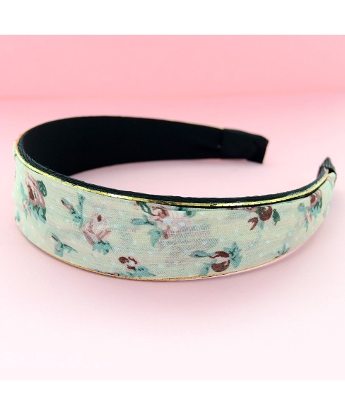 Vintage Inspired Floral Chiffon Headband