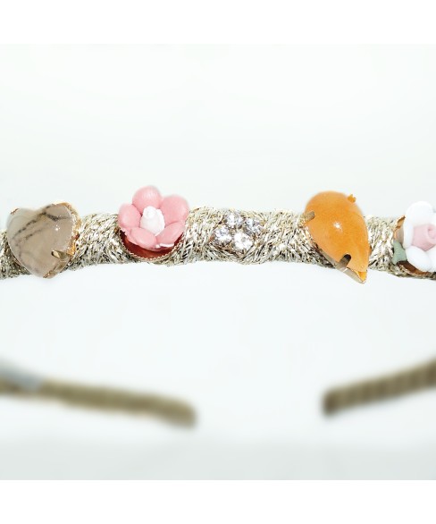 Romantic Roses, Gemstone, Crystal Emboss Headband