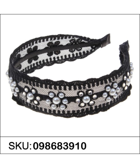 Crystal Deco Lace Headband