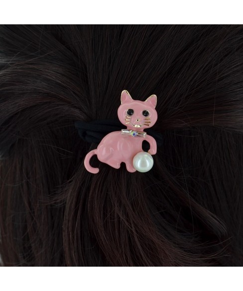 Handcrafte Enamel Kitten Ponytail Holder