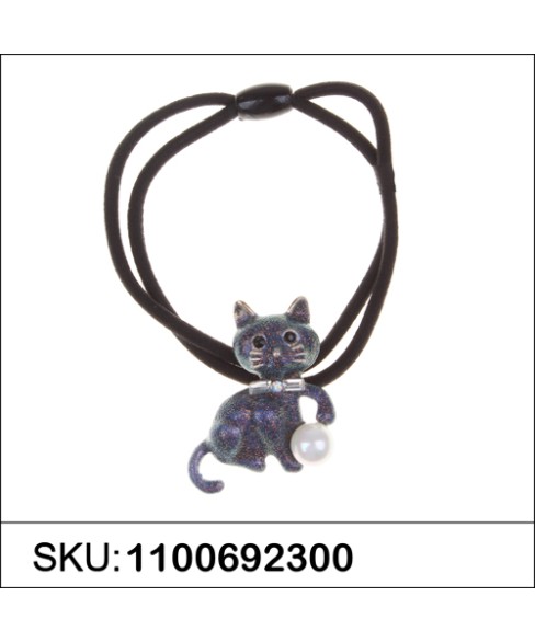 Handcrafte Enamel Kitten Ponytail Holder