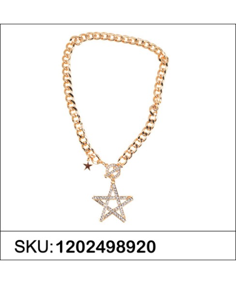 Sparkling Crystal Star Pendant Necklace