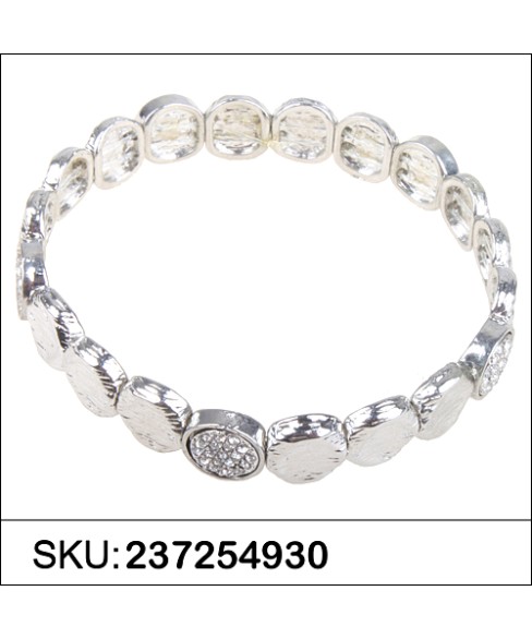 Crystal Disc Stretch Bracelet