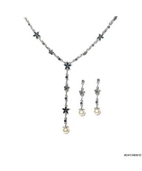 Necklace& Earr Set Black