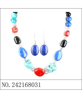 Mix Quartz Stones Necklace Set