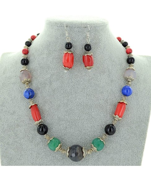 Mix Quartz Stones Necklace Set