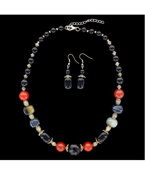 Mix Quartz Stones Necklace Set