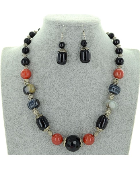 Mix Quartz Stones Necklace Set