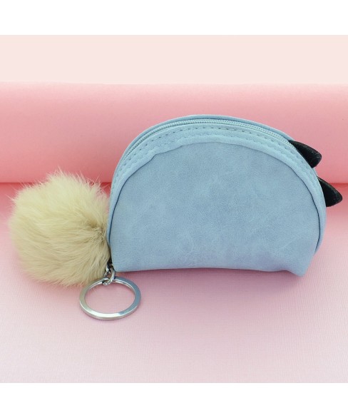 Mini Wallet Rabbit Fur Coin Purse Bag Charm