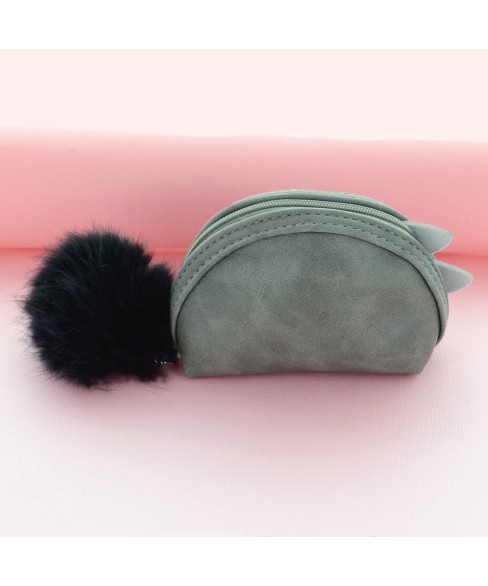 Mini Wallet Rabbit Fur Coin Purse Bag Charm