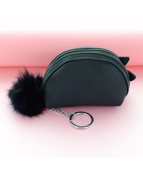 Mini Wallet Rabbit Fur Coin Purse Bag Charm