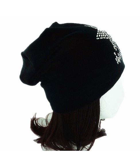 Double Layer Crystal Star Beanie