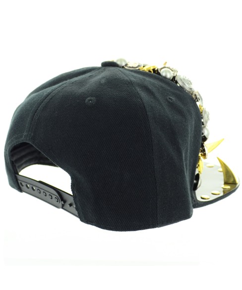 Unsex Studded & Skull Baseball Cap