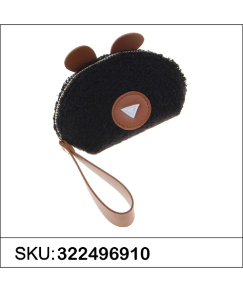 Faux Shearling Change Purse