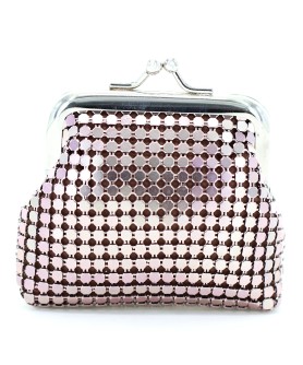 Mini Metallic Mesh Change Purse