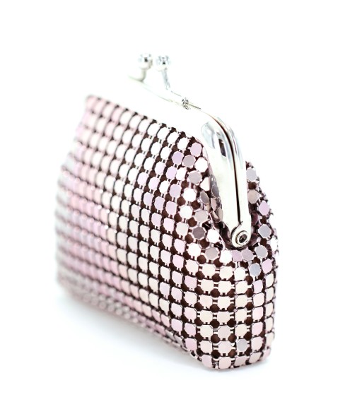 Mini Metallic Mesh Change Purse