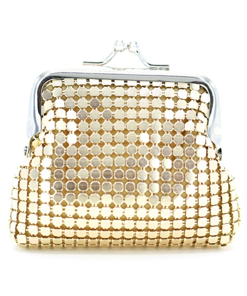 Mini Metallic Mesh Change Purse