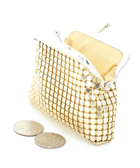 Mini Metallic Mesh Change Purse