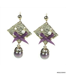 Earrings Purple