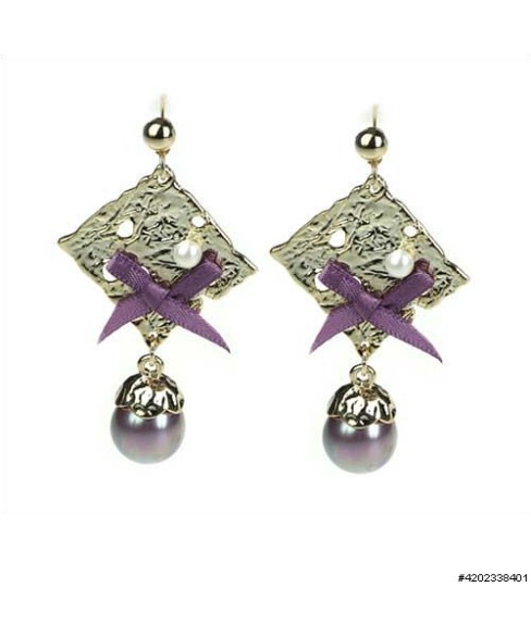 Earrings Purple