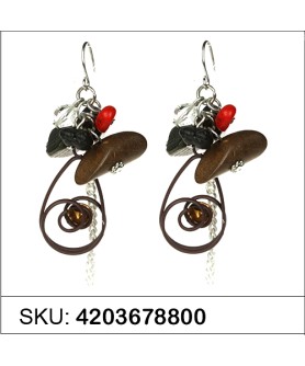 Earrings Brown