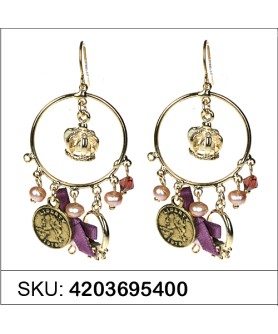 Earrings Purple