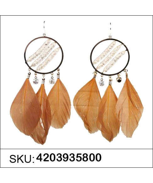 Earrings Brown