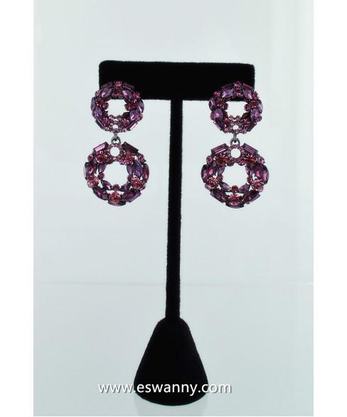 Earrings Purple