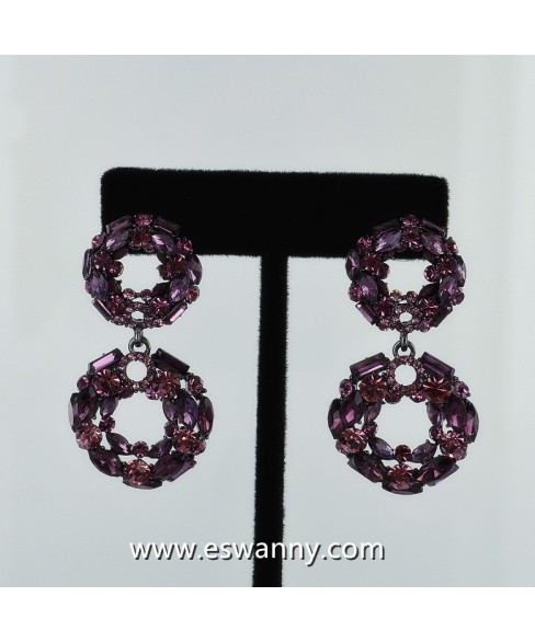 Earrings Purple