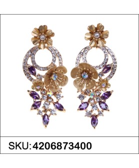 Earrings Purple