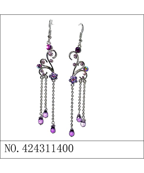 Earrings Purple