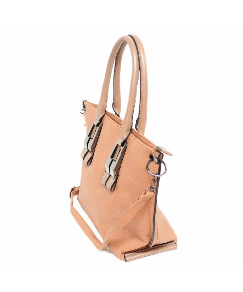 Strip Medium Faux Leather Tote