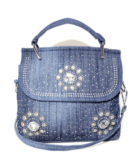 Crystal Deco Demin Satchel