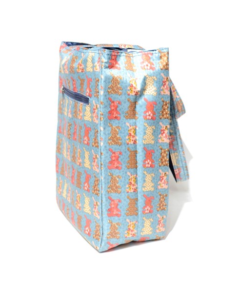 Reversible Nylon Shopping Tote Bag