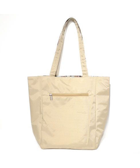 Reversible Nylon Shopping Tote Bag