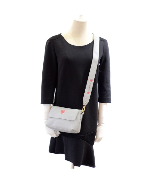 Love Heart Faux Leather Crossbody Bag