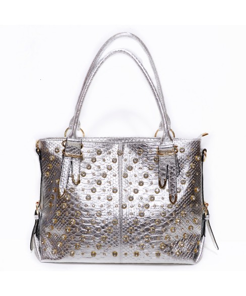 Metallic Crystal Rhinestone Studded Purse Bag