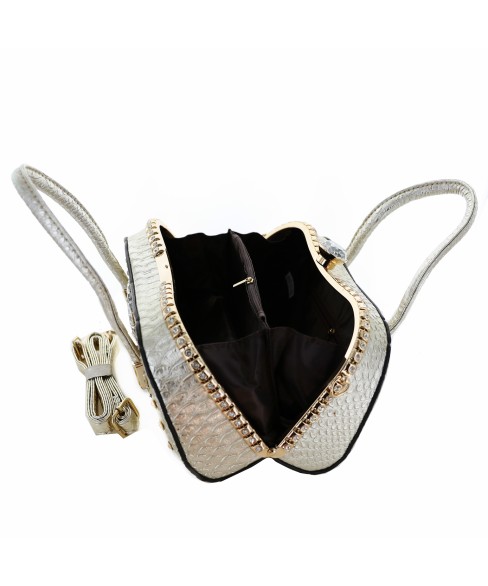 Metallic Crystal Rhinestone Studded Purse Bag