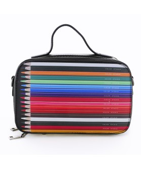 Color Pencil Top Handle Clutch Bag