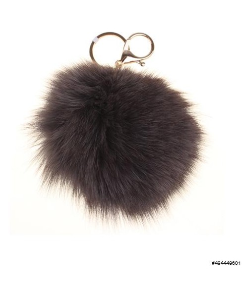 Genuine Fur Bubble Pom Pom Bag Charm