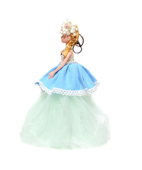 Pretty Doll In Victorian Style Dress Key Chain