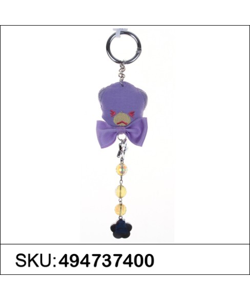 Bear Bag Charm With Hanging Crystal