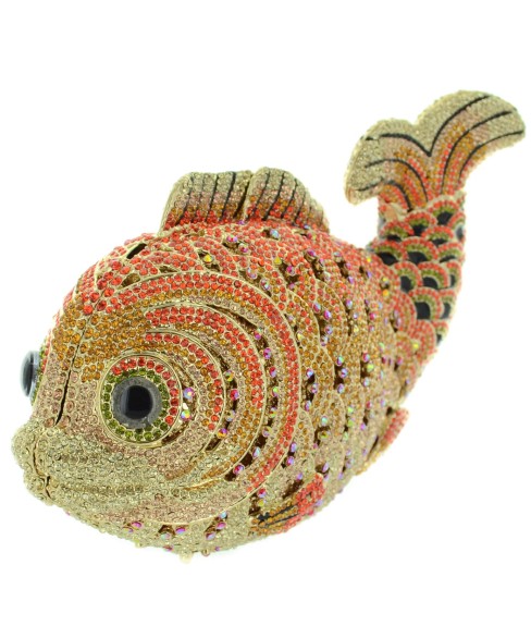 Crystal-Embellished Fish, Red