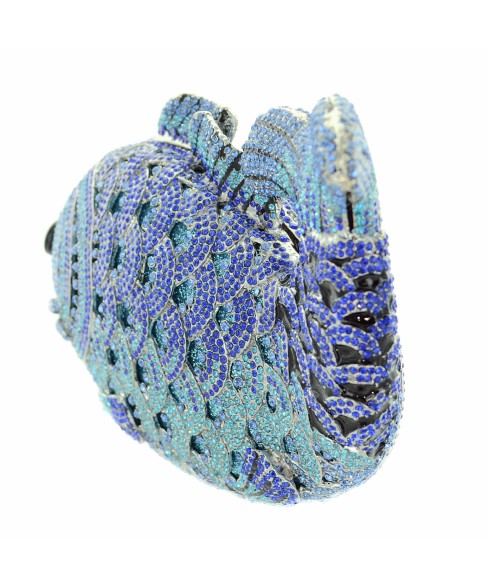 Crystal-Embellished Fish, Blue